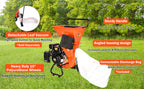 EFCUT 3 in 1 Wood Chipper Shredder Mulcher, 2 Hoppers Multi-Function, 7HP 212cc Heavy Duty Gas Powered, 3" Inch Max Wood Diameter Capacity, Included Debris Bag - EFCUT