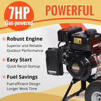 EFCUT R30 Wood Chipper Shredder Mulcher 7HP Gas Powered Heavy Duty Compact Design 3" Inch Max Capacity (R0) - EFCUT