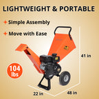 EFCUT R30 Wood Chipper Shredder Mulcher 7HP Gas Powered Heavy Duty Compact Design 3" Inch Max Capacity (R0) - EFCUT