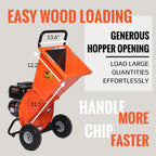 EFCUT C40 Wood Chipper 4" inch Max Diameter Capacity 9 HP 274cc Gas Powered Engine Heavy Duty Shredder Mulcher - EFCUT