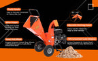 EFCUT C30 LITE Wood Chipper Shredder Mulcher Heavy Duty 7 HP 212cc Gas Powered 3 Inch Max Capacity 1-Year Warranty After Product Registration - EFCUT