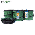 EFCUT Multi-purpose 45 Gallons Collapsible Debris Bag - Large Green Portable Reusable Heavy Duty Garden Waste Container with Sturdy Handles, PACK OF 3 - EFCUT