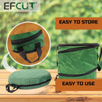 EFCUT Multi-purpose 45 Gallons Collapsible Debris Bag - Large Green Portable Reusable Heavy Duty Garden Waste Container with Sturdy Handles, PACK OF 3 - EFCUT