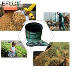 EFCUT Multi-purpose 45 Gallons Collapsible Debris Bag - Large Green Portable Reusable Heavy Duty Garden Waste Container with Sturdy Handles, PACK OF 3 - EFCUT