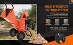 EFCUT C30 LITE Wood Chipper Shredder Mulcher Heavy Duty 7 HP 212cc Gas Powered 3 Inch Max Capacity 1-Year Warranty After Product Registration - EFCUT