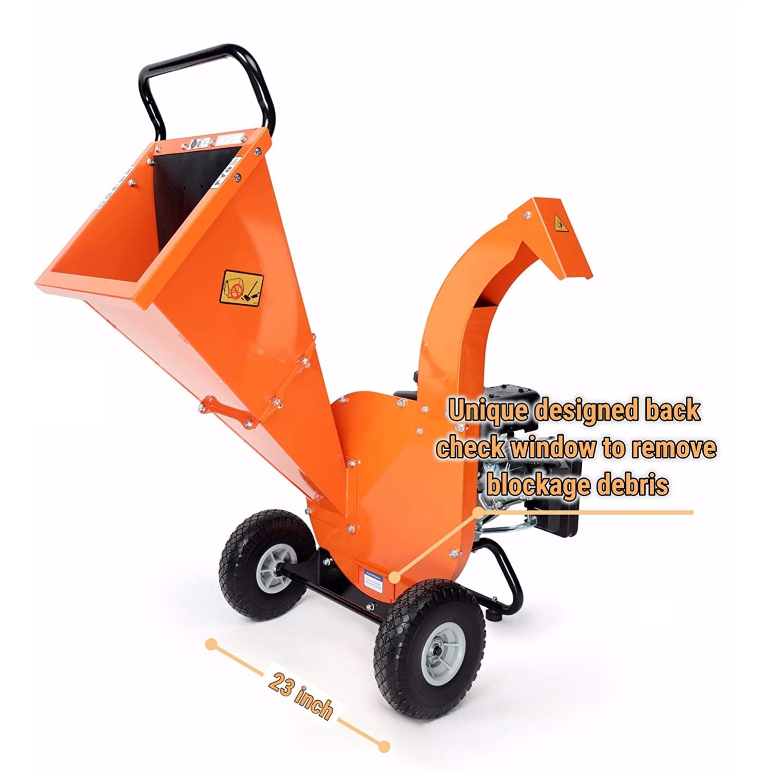 EFCUT C30 Wood Chipper Shredder Mulcher 7 HP 212cc Heavy Duty Rotor Engine Gas Powered 3 inch Max Wood Diameter Capacity 20:1 Reduction Ratio - EFCUT