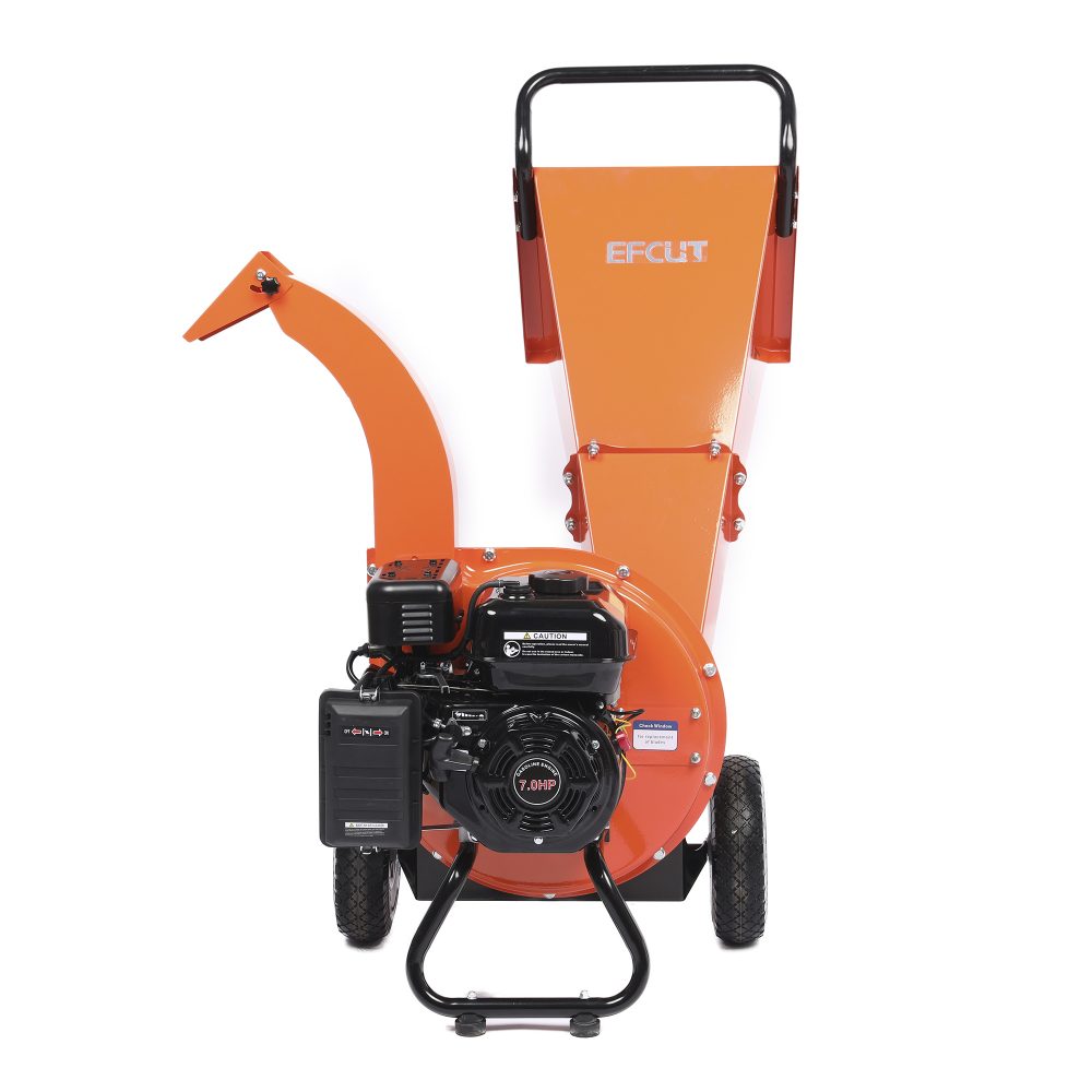 EFCUT C30 Wood Chipper Shredder Mulcher - Easy to Operate and Compact Design, Featuring Recoil Starting Gasoline Engine